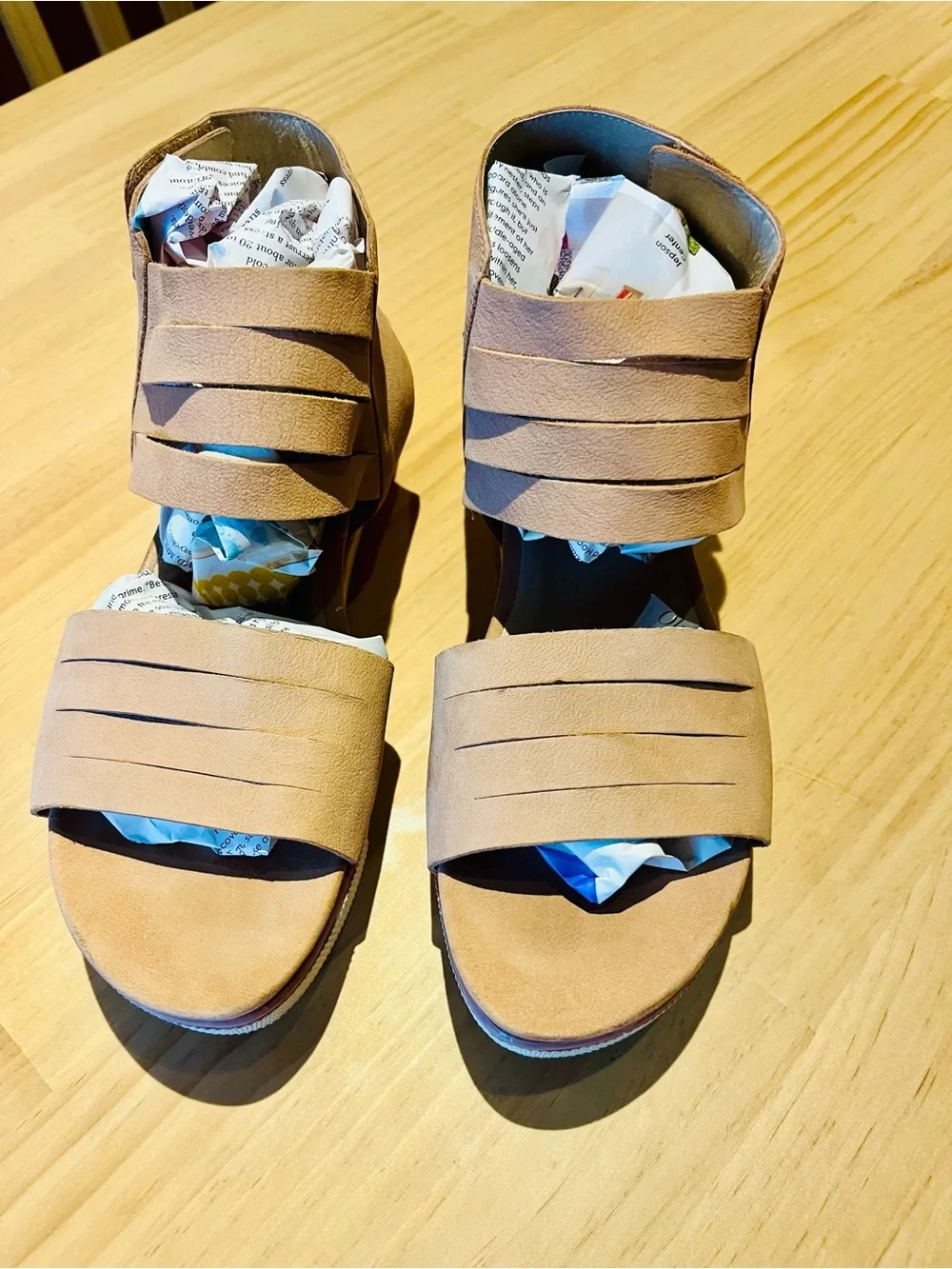 Eileen Fisher Slice Tumbled Nubuck Sneaker Sandals - Tan - size 9!